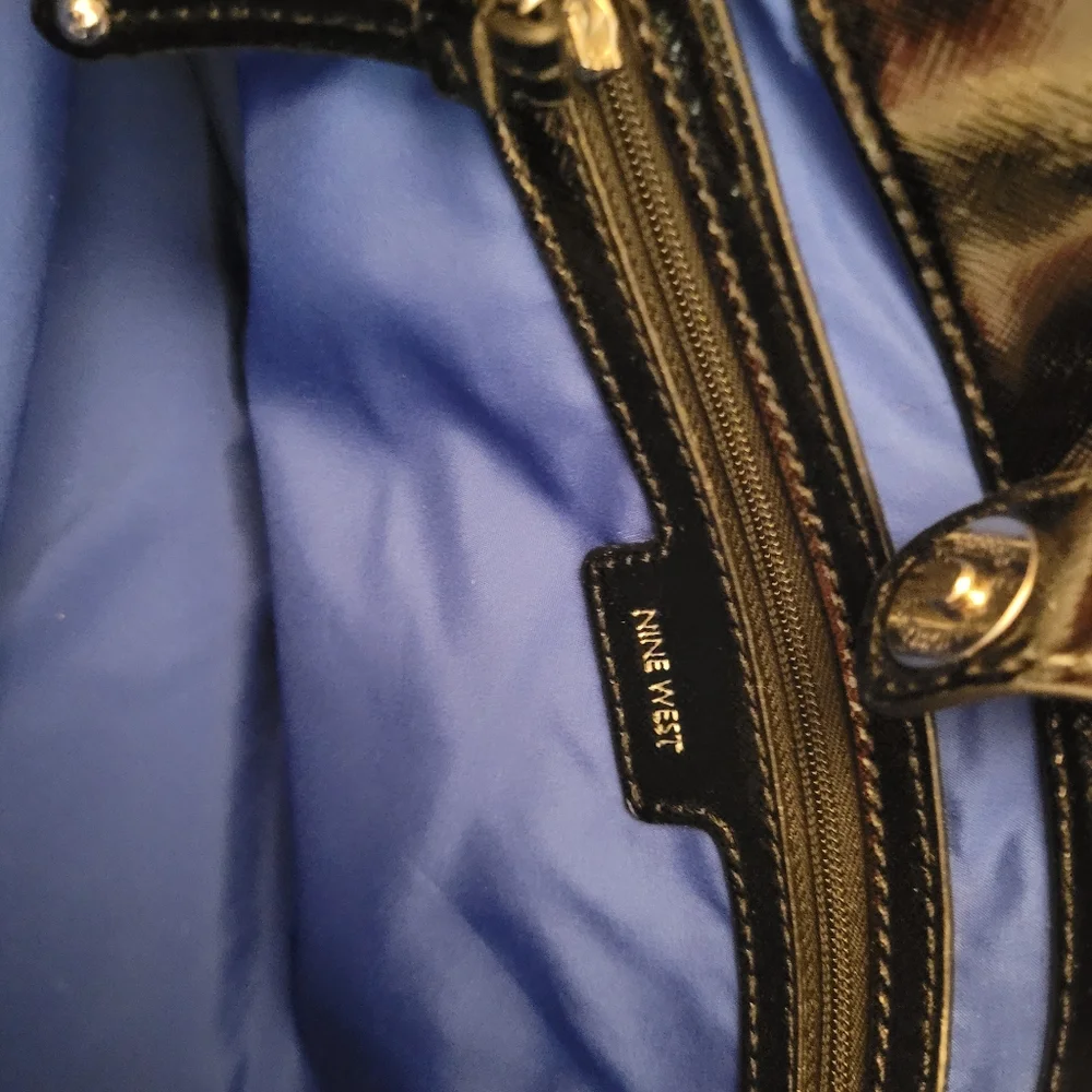 Nine West Black, Pink, & Blue Polka-Dot Tote Bag! 💙 - Picture 10 of 12